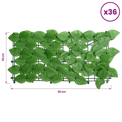 Balcony Screen with Green Leaves 300x150 cm