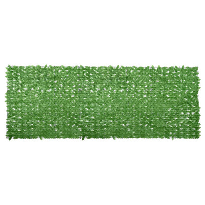 Balcony Screen with Green Leaves 400x150 cm