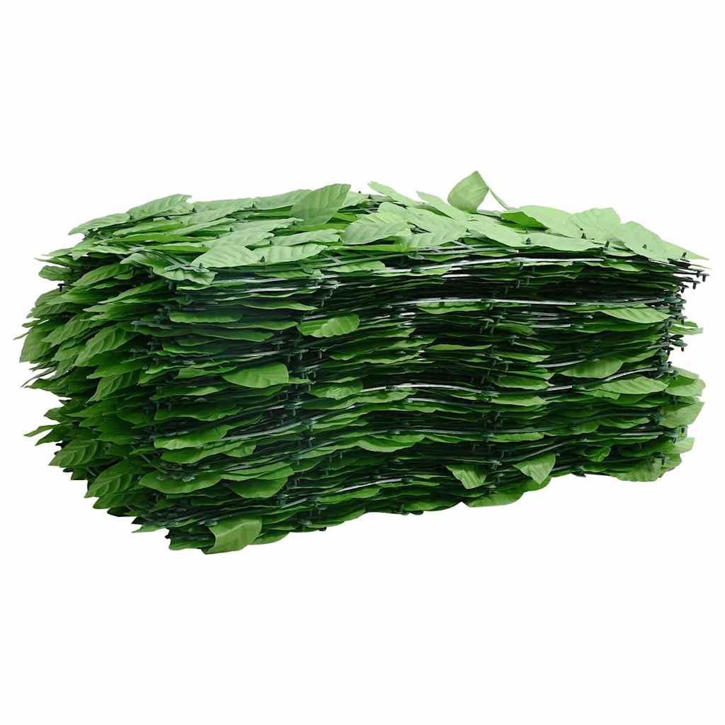 Balcony Screen with Green Leaves 500x150 cm