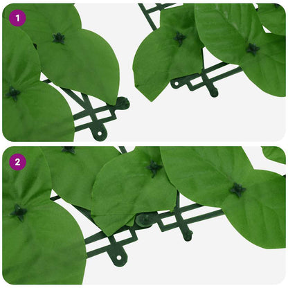 Balcony Screen with Green Leaves 600x150 cm