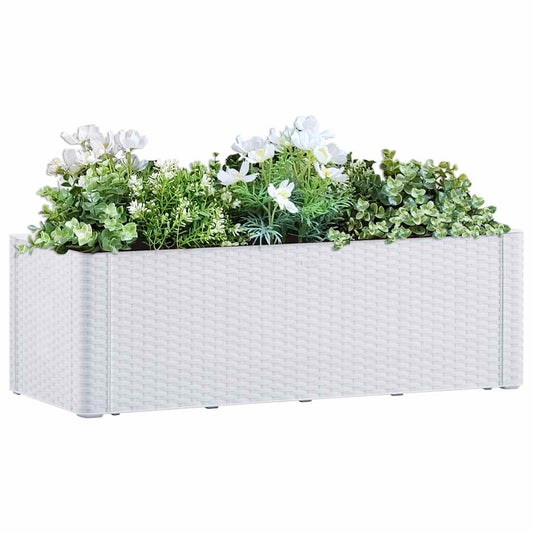 Garden Raised Bed with Self Watering System White 100x43x33 cm