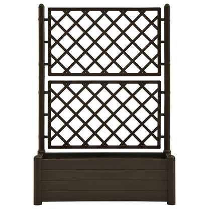 Garden Planter with Trellis 100x43x142 cm PP Mocha