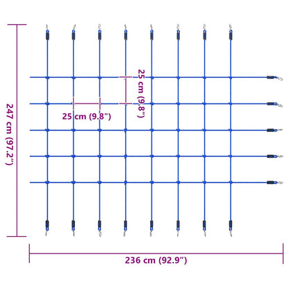 Climbing Net 200x150 cm Blue