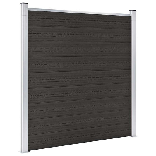 148972 vidaXL Fence Panel WPC 180x186 cm Black