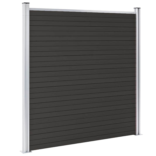 148972 vidaXL Fence Panel WPC 180x186 cm Black