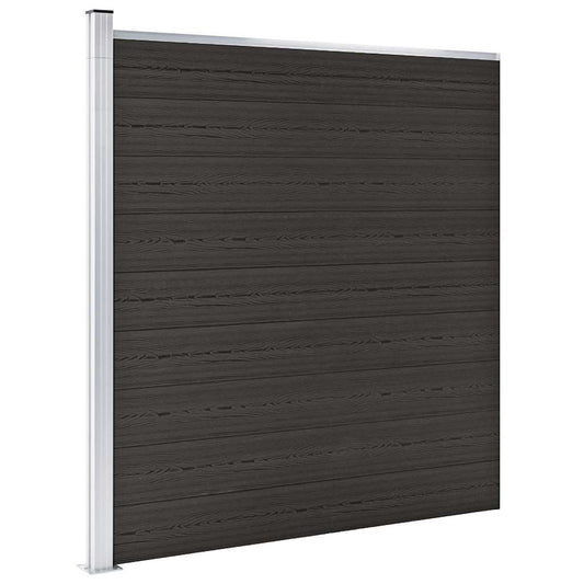 148973 vidaXL Fence Panel WPC 175x186 cm Black