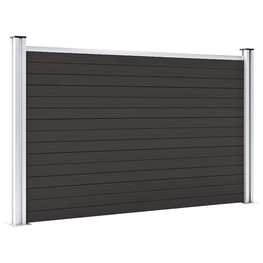 148975 vidaXL Fence Panel WPC 180x105 cm Black