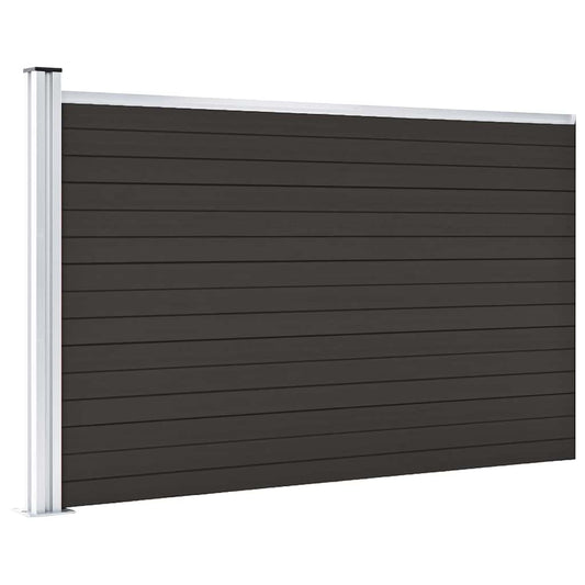 148976 vidaXL Fence Panel WPC 175x105 cm Black