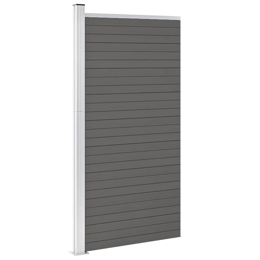 Fence Panel WPC 95x186 cm Grey