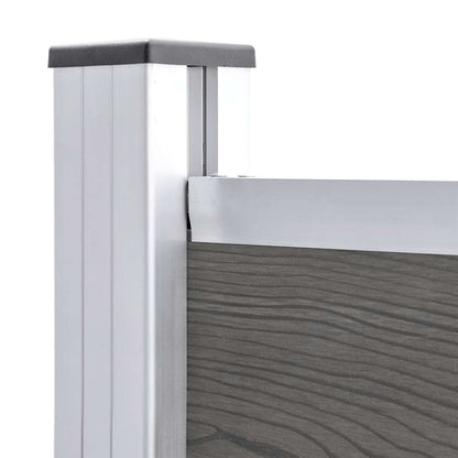 Fence Panel WPC 95x186 cm Grey