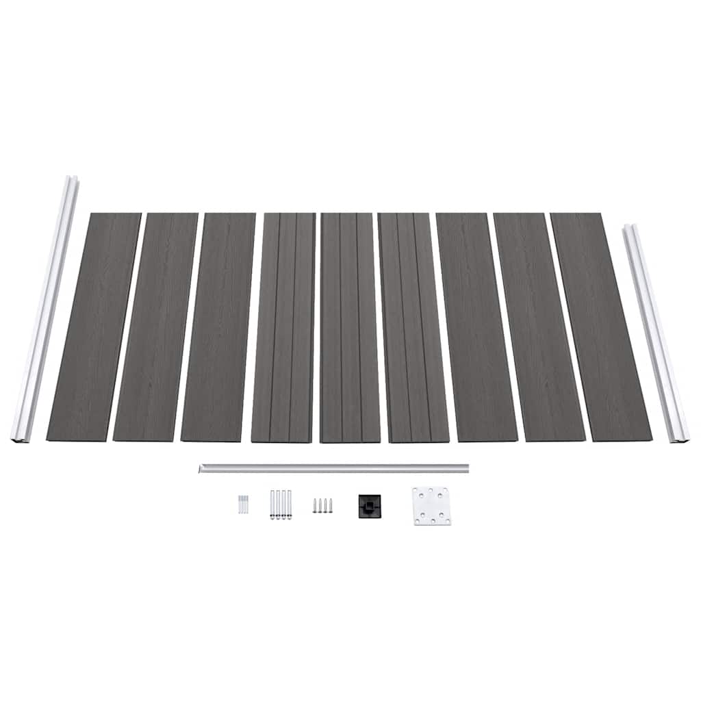 Fence Panel WPC 95x186 cm Grey