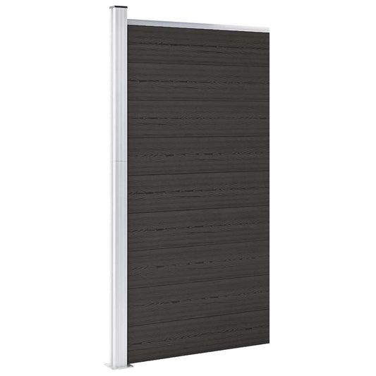 148979 vidaXL Fence Panel WPC 95x186 cm Black