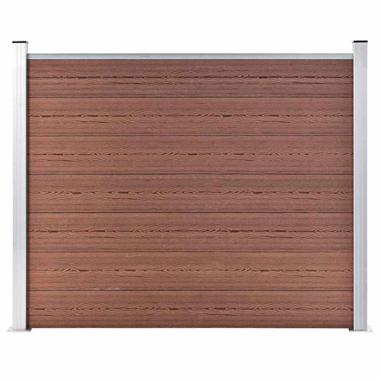 148980 vidaXL Fence Panel WPC 180x146 cm Brown