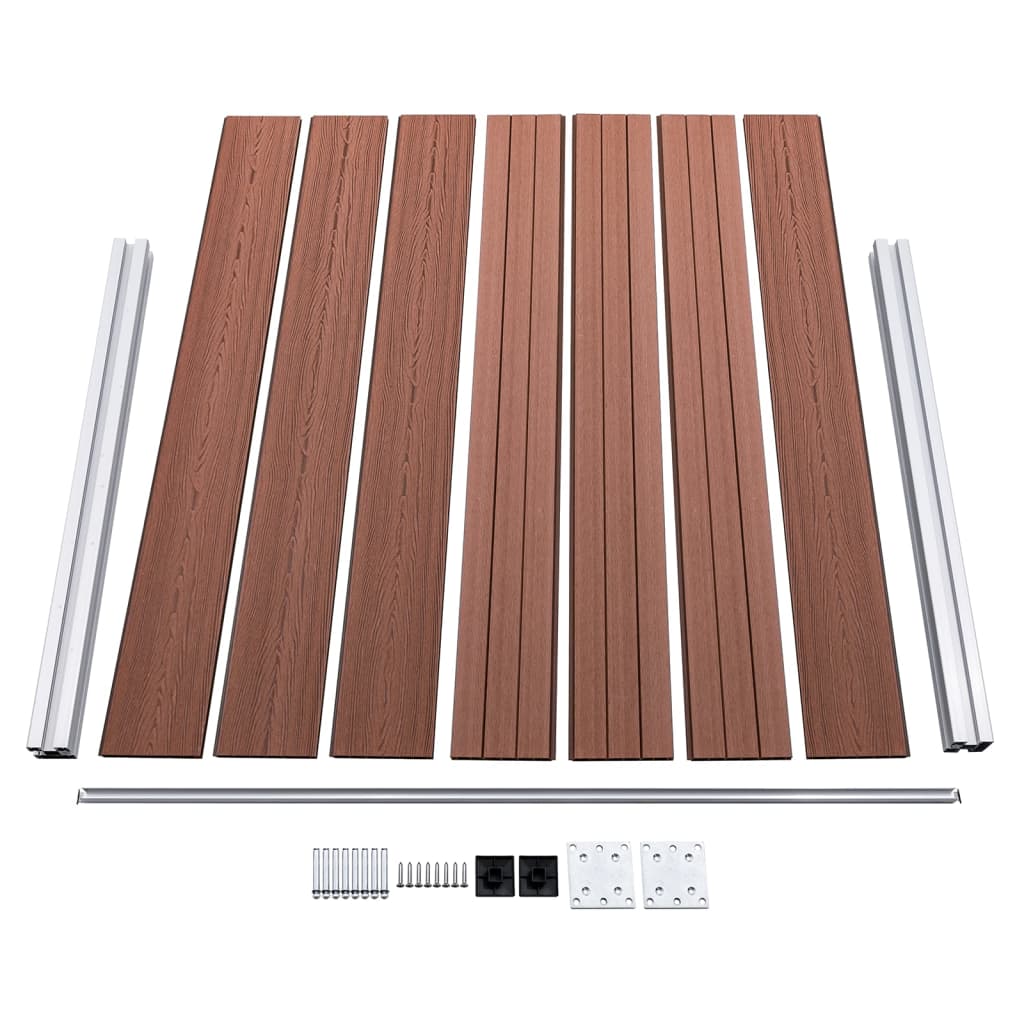 Fence Panel WPC 180x146 cm Brown