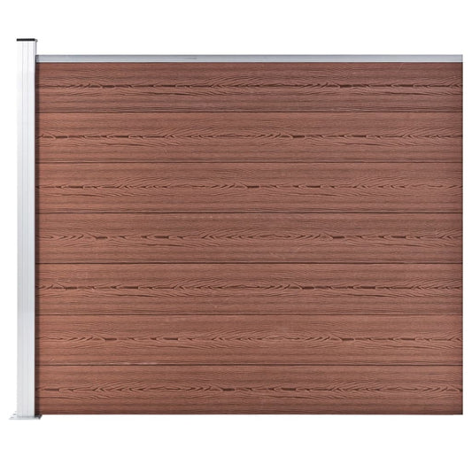 148981 vidaXL Fence Panel WPC 175x146 cm Brown