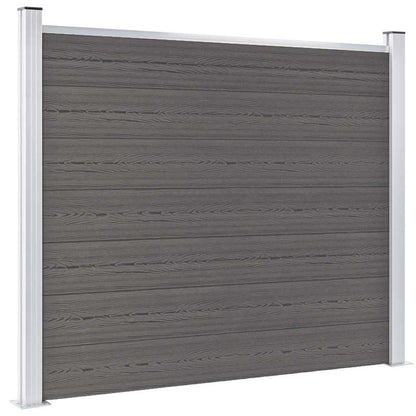 Fence Panel WPC 180x146 cm Grey
