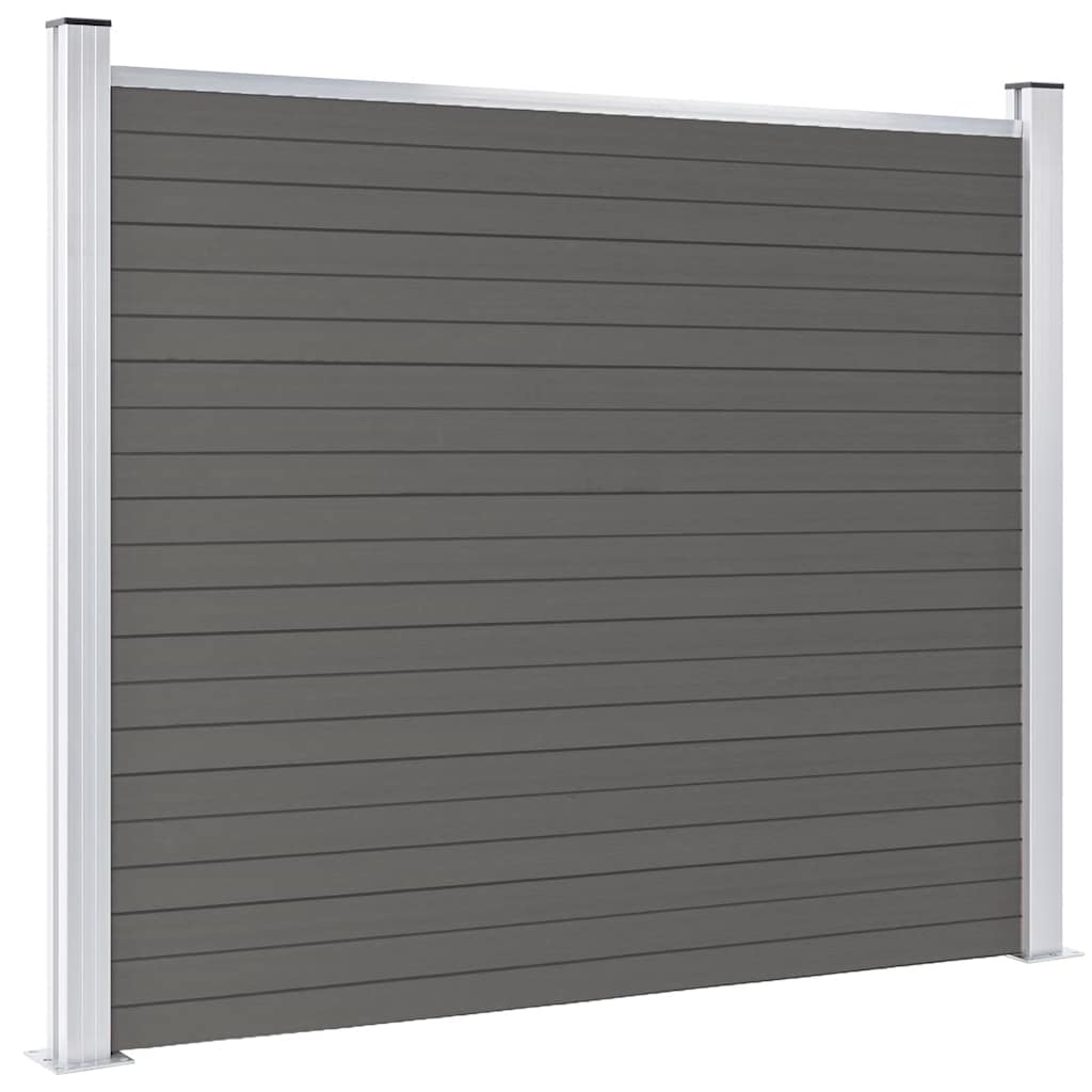 Fence Panel WPC 180x146 cm Grey