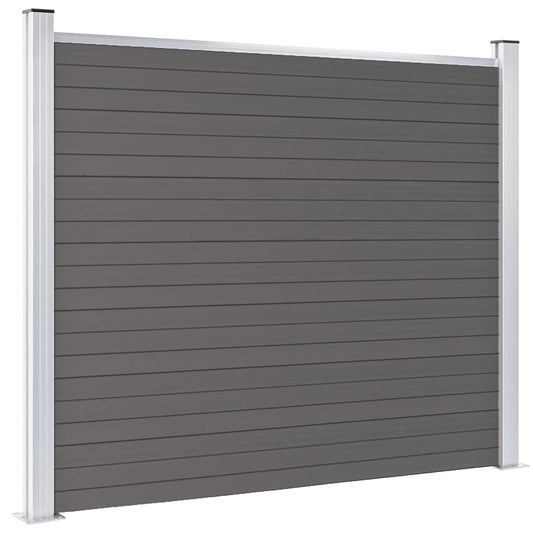 148982 vidaXL Fence Panel WPC 180x146 cm Grey