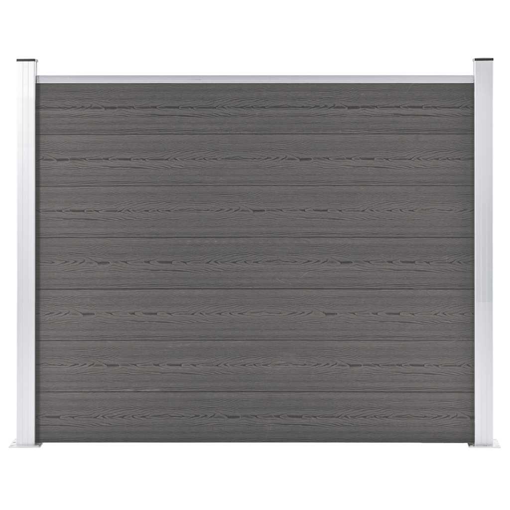 Fence Panel WPC 180x146 cm Grey