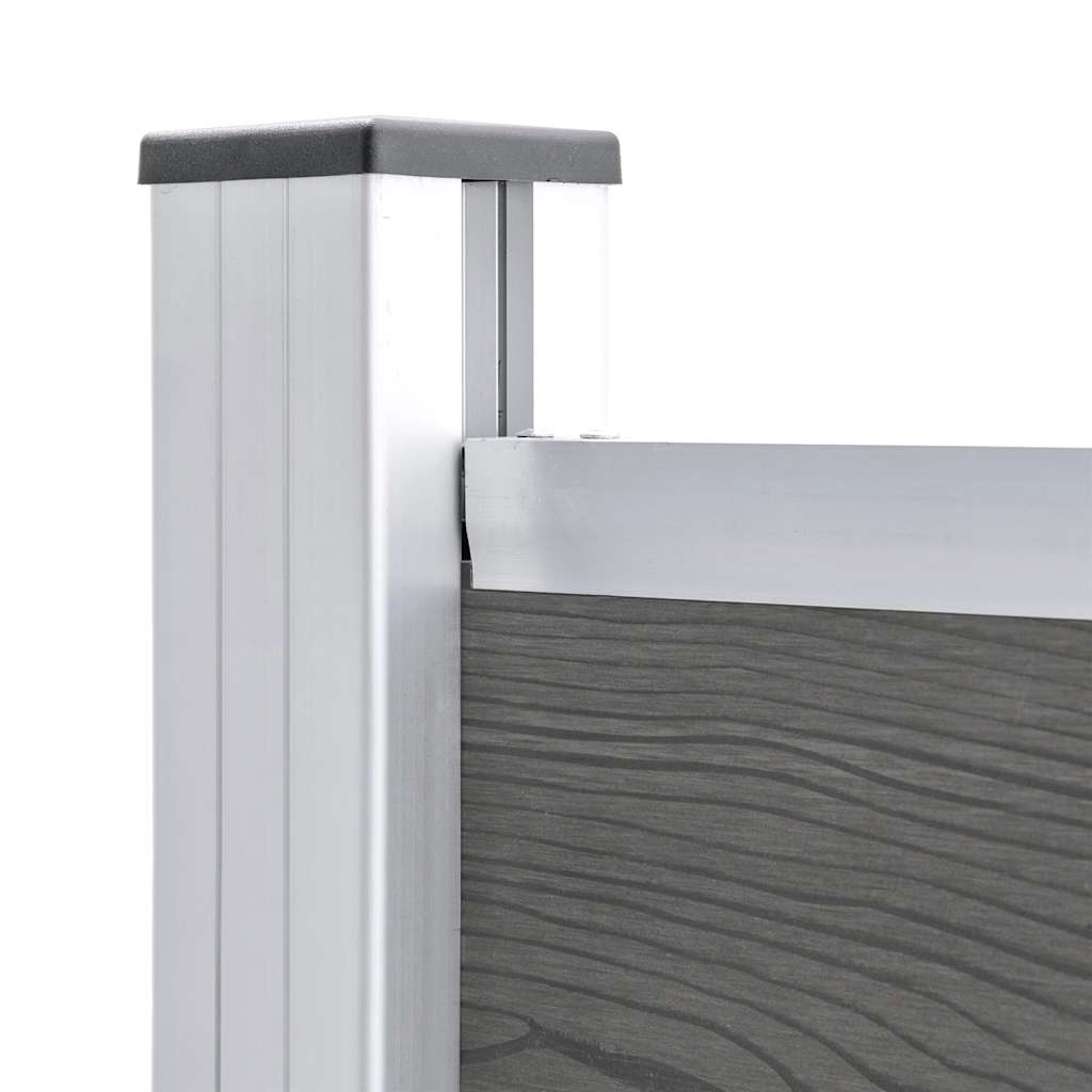 Fence Panel WPC 180x146 cm Grey