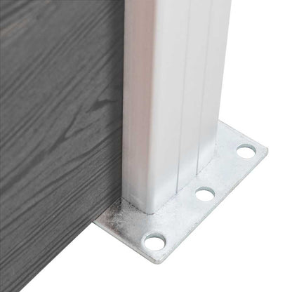Fence Panel WPC 180x146 cm Grey
