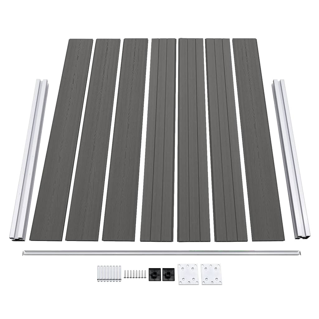 Fence Panel WPC 180x146 cm Grey