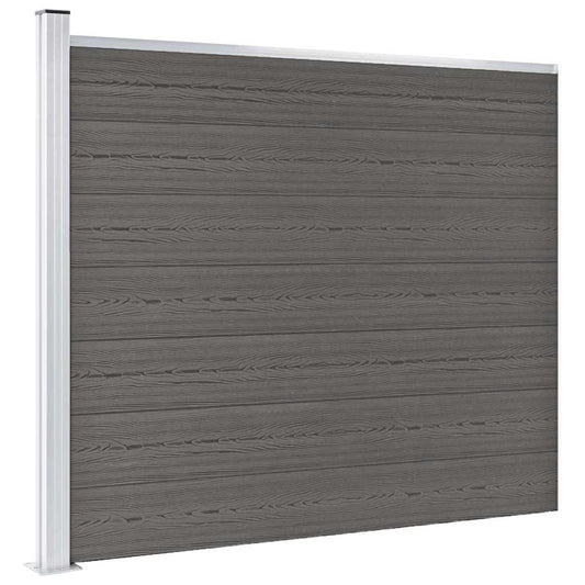 148983 vidaXL Fence Panel WPC 175x146 cm Grey