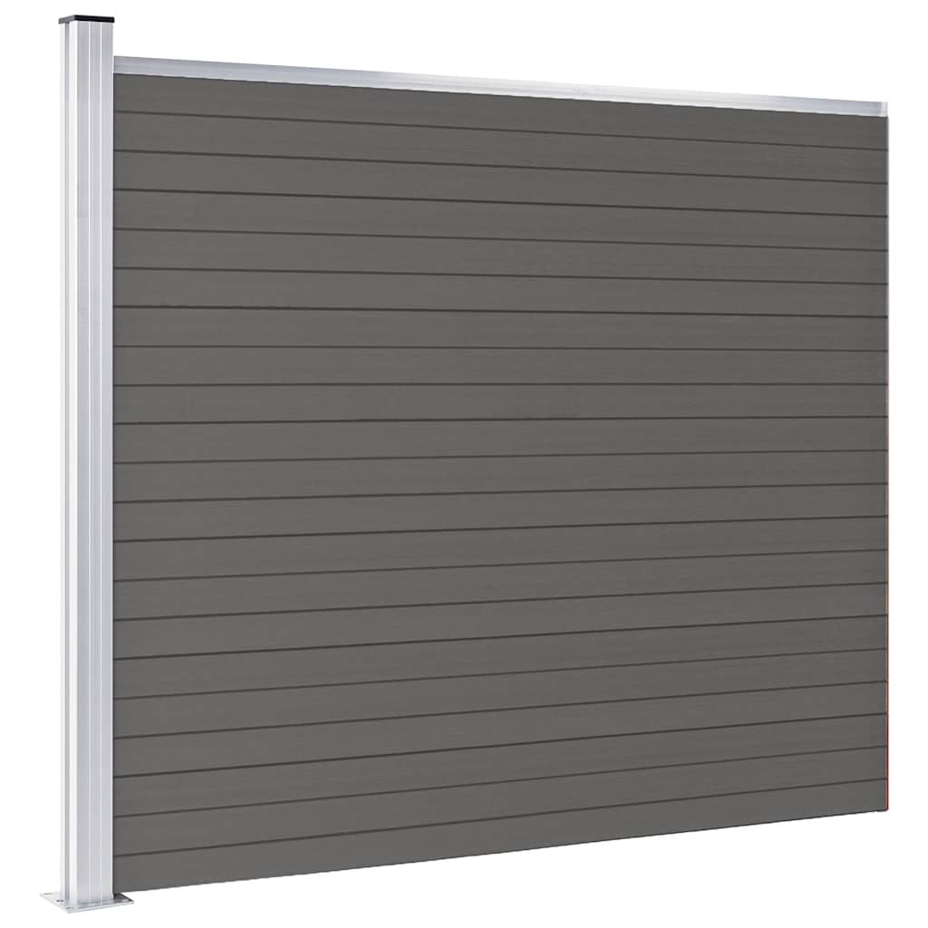 Fence Panel WPC 175x146 cm Grey