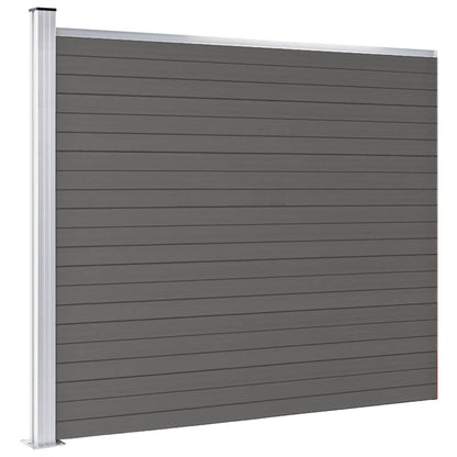 Fence Panel WPC 175x146 cm Grey