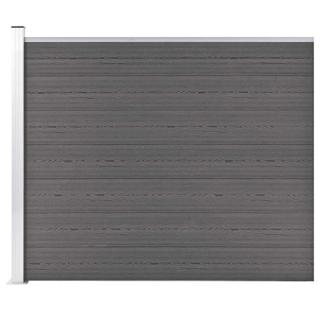 Fence Panel WPC 175x146 cm Grey