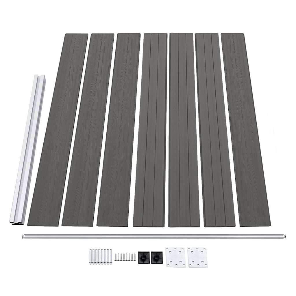 Fence Panel WPC 175x146 cm Grey