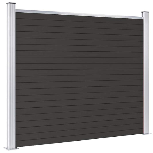 148984 vidaXL Fence Panel WPC 180x146 cm Black
