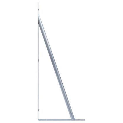 Support Brackets for Fence Post 2 pcs Galvanised Steel