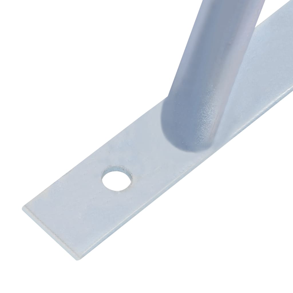 Support Brackets for Fence Post 2 pcs Galvanised Steel