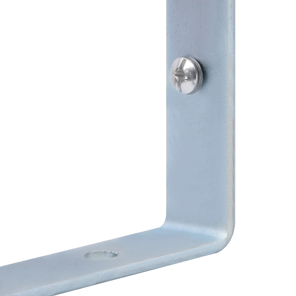 Support Brackets for Fence Post 2 pcs Galvanised Steel