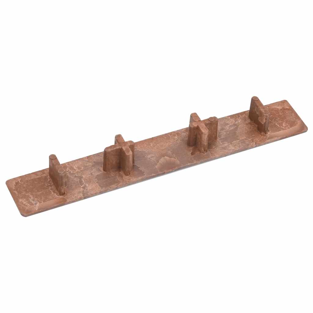 Decking End Caps 10 pcs Brown Plastic