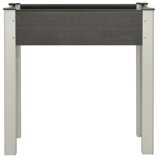 Garden Raised Bed 75x40x75 cm WPC Grey