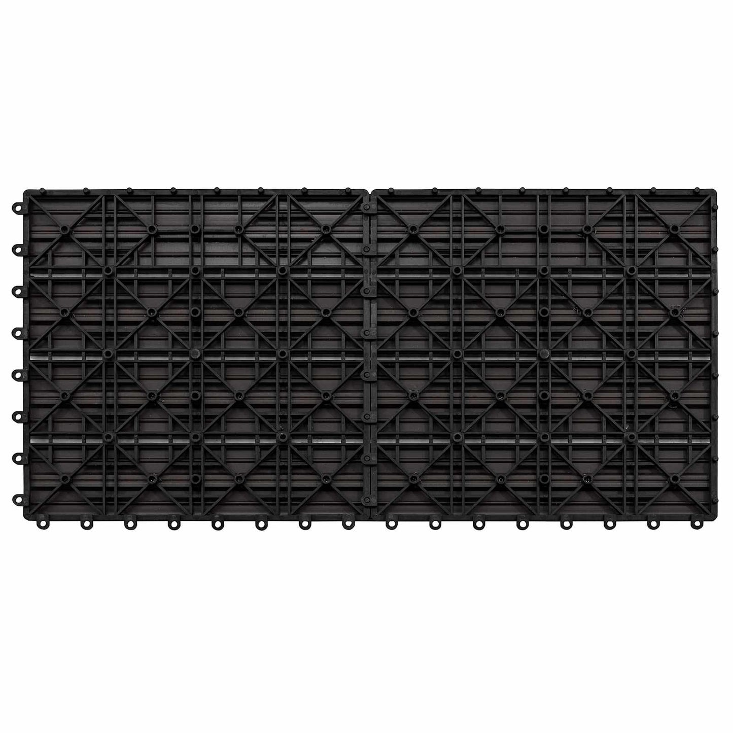 Decking Tile 6 pcs Dark Brown 60 x 30 cm WPC