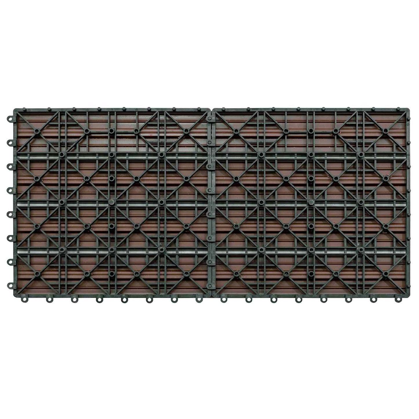 Decking Tile 6 pcs Brown 60 x 30 cm WPC