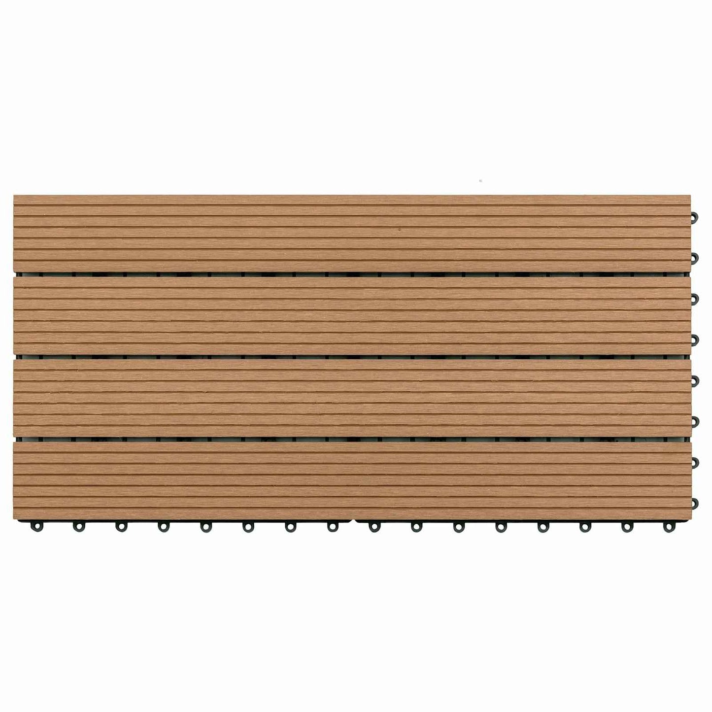 Decking Tile 6 pcs Brown 60 x 30 cm WPC