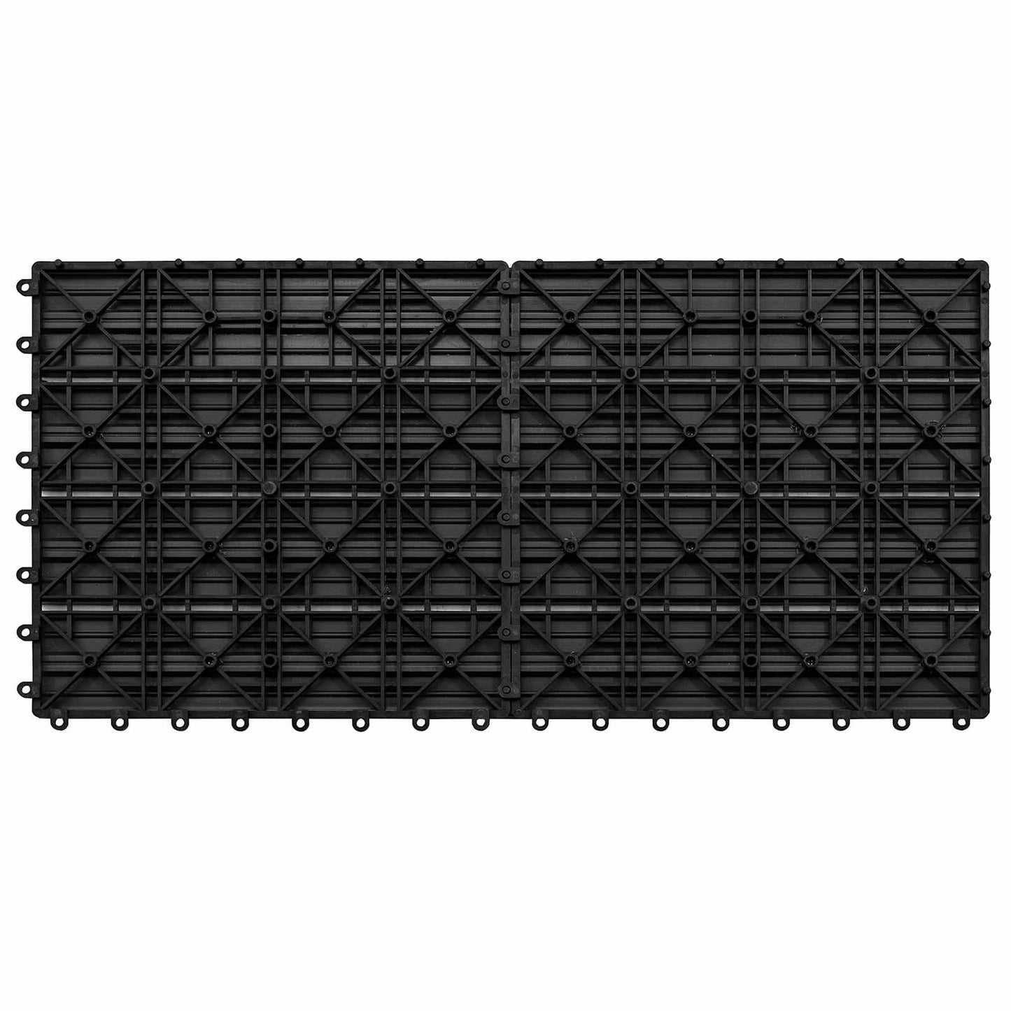 Decking Tile 6 pcs Black 60 x 30 cm WPC