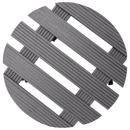 Plant Trolleys 2 pcs Grey Ø30x7.5 cm WPC