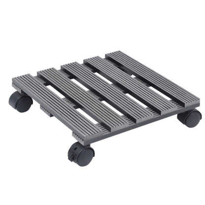 Plant Trolleys 2 pcs Grey 30x30x7.5 cm WPC