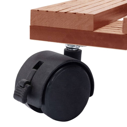 Plant Trolleys 2 pcs Brown 30x30x7.5 cm WPC
