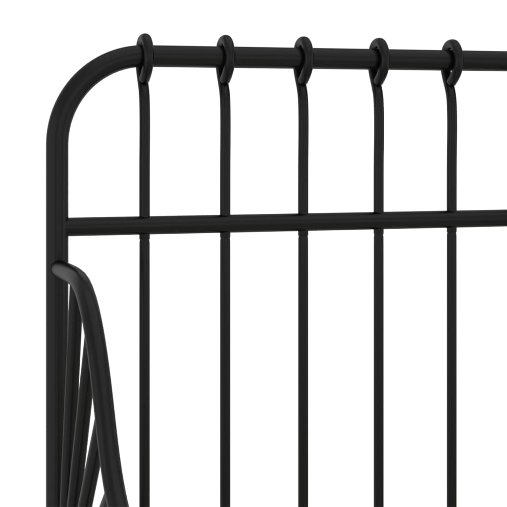 Extendable Bed Frame | Black | Powder-coated metal | Single | Extendable