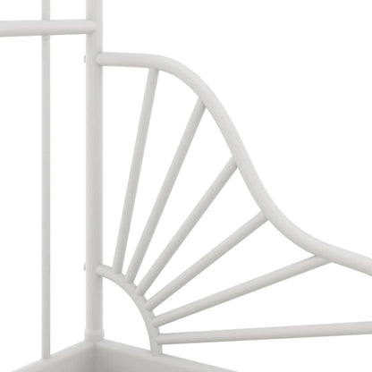 Extendable Bed Frame | White | Powder-coated metal | Single