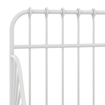Extendable Bed Frame | White | Powder-coated metal | Single