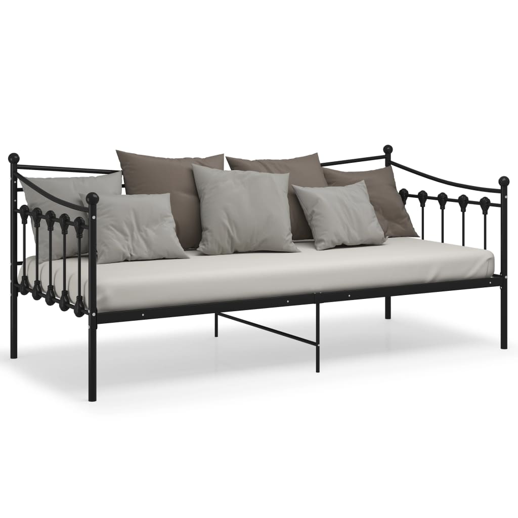 Sofa Bed Frame | Black | Powder-coated metal | 200 x 90 cm