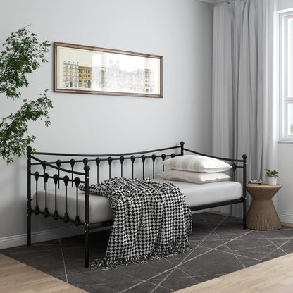 Sofa Bed Frame | Black | Powder-coated metal | 200 x 90 cm