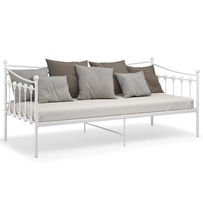 Sofa Bed Frame | White | Powder-coated metal | Single